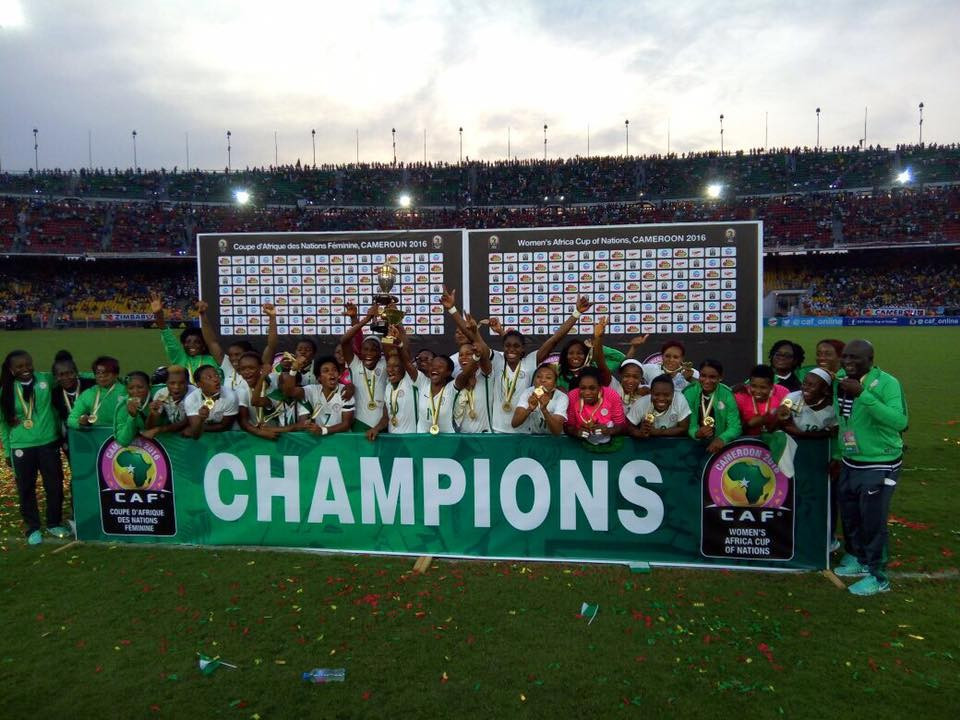 Nigeria claimed their tenth Africa Women's Cup of Nations title today following a 1-0 defeat of Cameroon ©CAF/Facebook