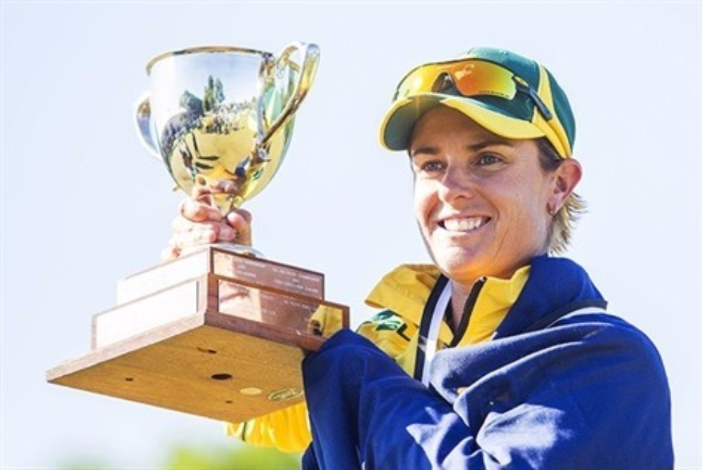Karen Murphy defended her women's singles title in Christchurch ©Bowls Australia 