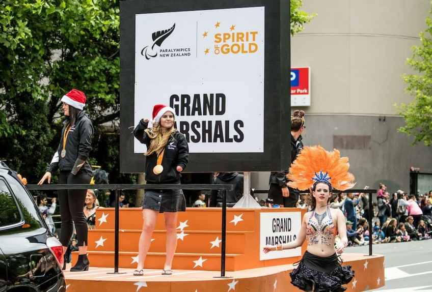 New Zealand's Paralympians led the annual parade in Auckland ©Paralympics NZ