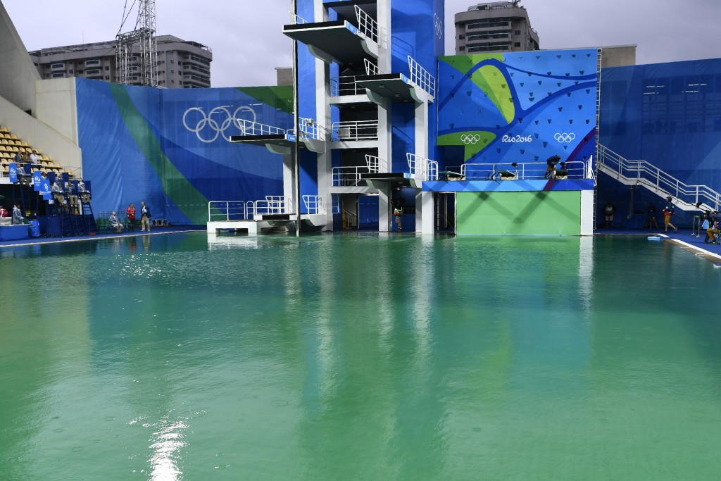 Problems experienced during the Games such as the green diving pool were not mentioned today ©Getty Images