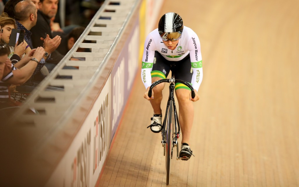 London 2012 Olympic bronze medallist in the women's team sprint Kaarle McCulloch is one of many Australian stars in action this week ©Getty Images

