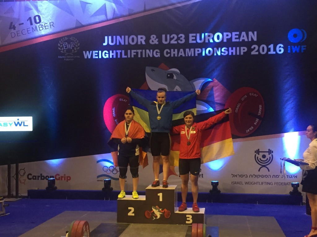 Iryna Dekha of Ukraine was already the senior under-75kg European champion ©Alex Padure