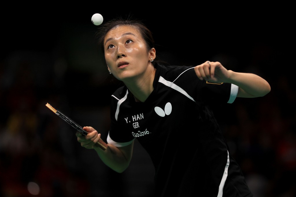 Germany's Han Ying reached the quarter-finals of the women's singles after she defeated Mima Ito of Japan today ©Getty Images
