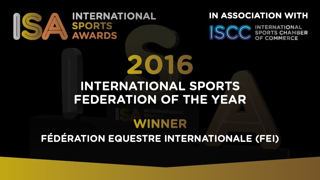 The FEI were named International Sports Federation of the Year at a ceremony in Geneva ©FEI