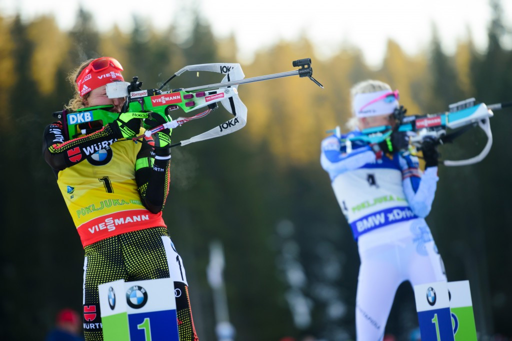 Germany's Laura Dalhmeier extended her overall lead by adding victory in the pursuit to her sprint win yesterday ©Getty Images