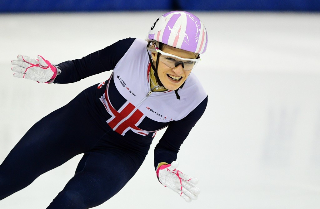 Elise Christie continued her good start to the season by winning the women's 500m race ©Getty Images