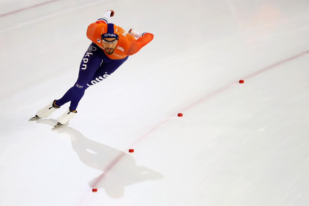 The Netherlands' Kjeld Nuis won the men’s 1,500m, despite suffering from a sore shoulder ©Getty Images