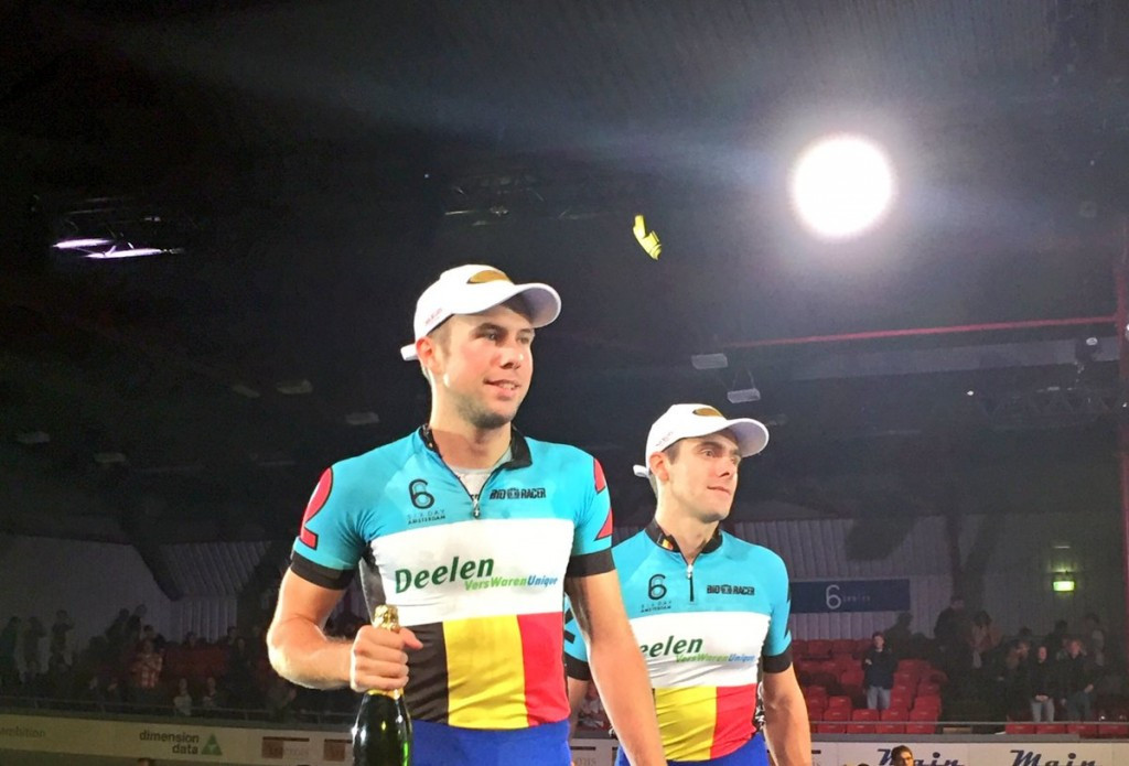 Belgian duo remain top of standings after penultimate day of action at Six Day Series in Amsterdam