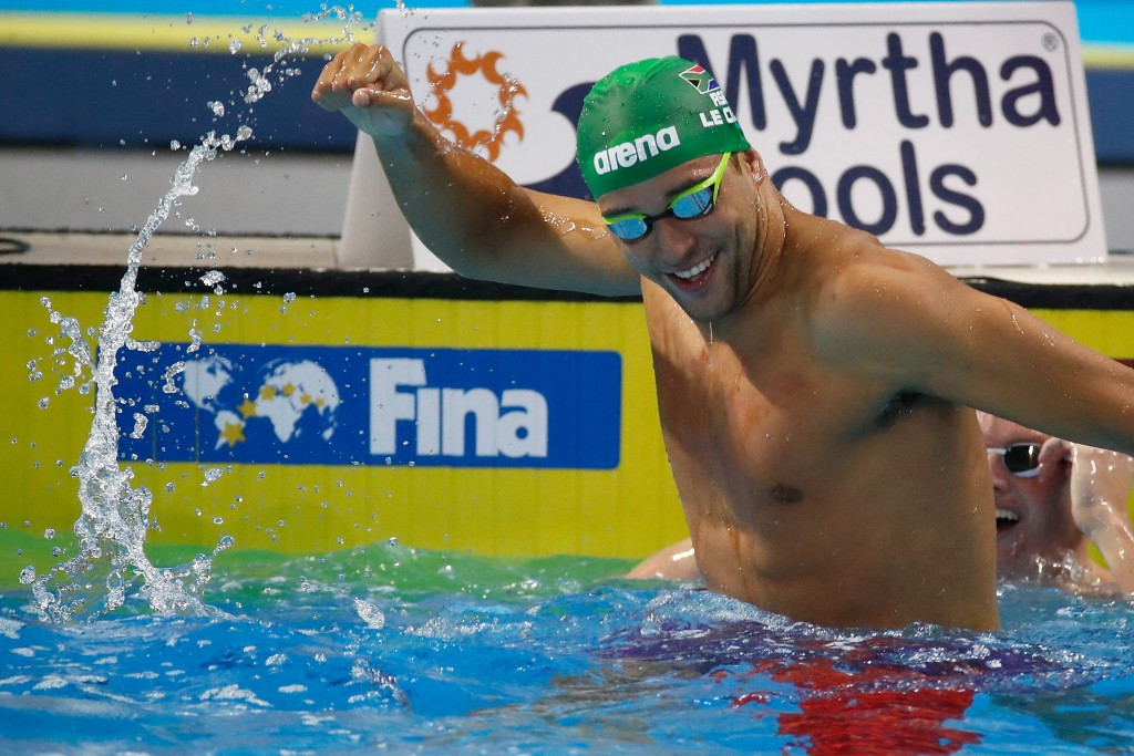 South Africa's Chad le Clos claimed gold in the men's 50m butterfly ©Getty Images