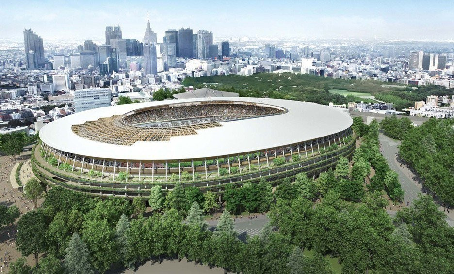 A design for the Tokyo 2020 Olympic Stadium drawn-up by Kengo Kuma ©Japan Sports Council