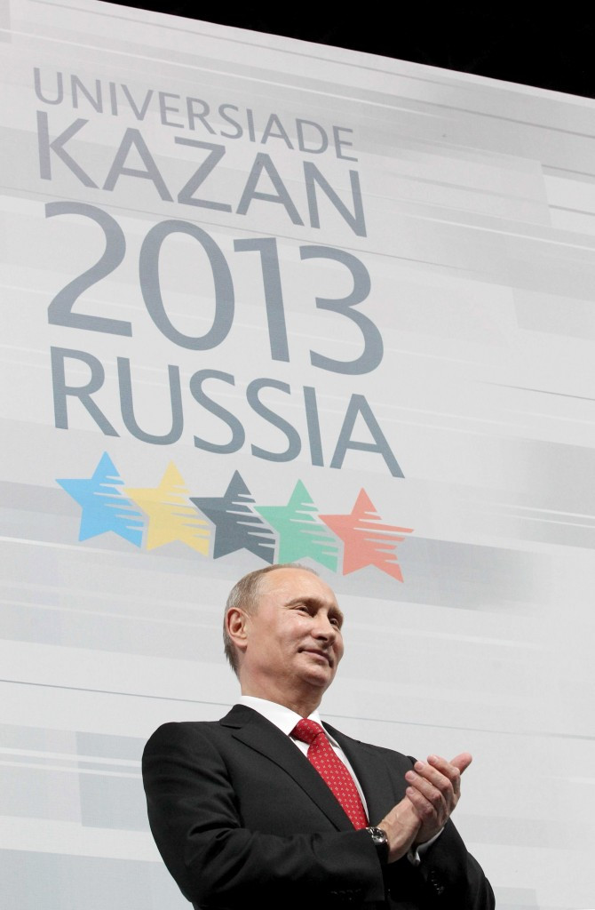 Kazan 2013, which was opened by Vladimir Putin, has been described as the testing ground for the sample-swapping scheme seen in Sochi ©Getty Images