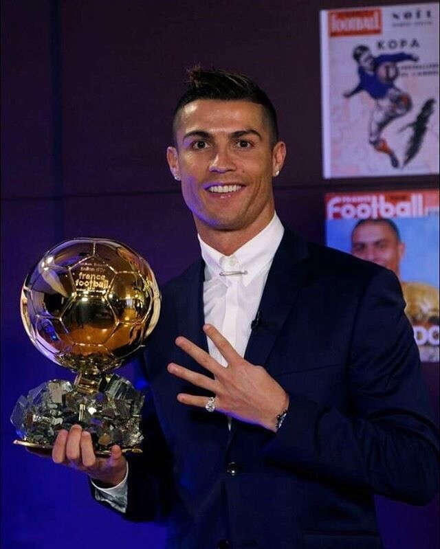 Cristiano Ronaldo has won the Ballon d'Or for a fourth time ©Cristiano/Twitter