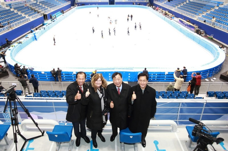 Gangneung Ice Arena officially declared open prior to Pyeongchang 2018 short track test event