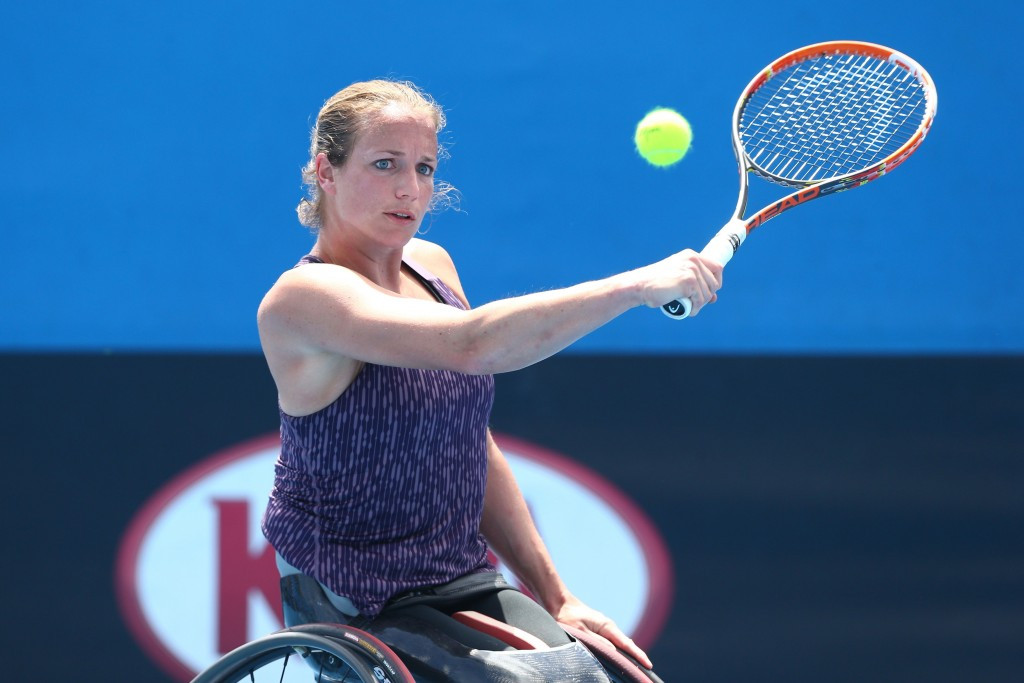 The Netherlands' Jiske Griffieon earned singles and doubles titles in the BNP Paribas Open de France in Paris