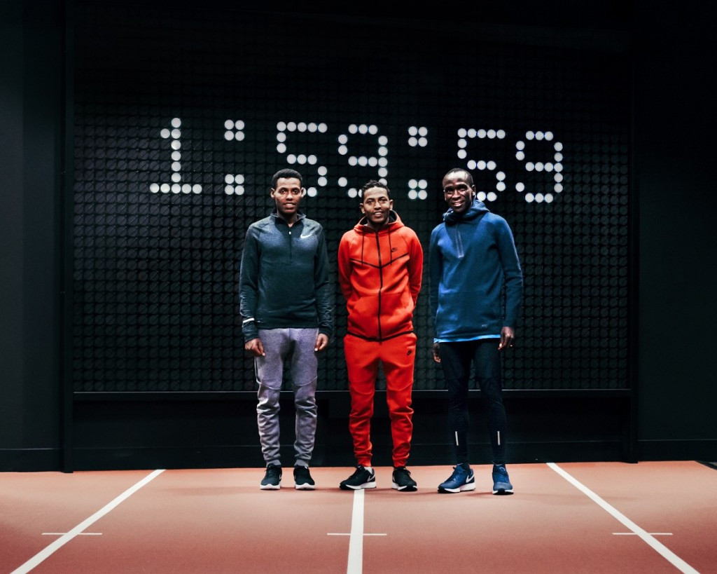 Nike's Breaking2 project will seek to propel three runners - (from left) Ethiopia's Lelisa Desisa, Eritrea's Zersenay Tadese and Kenya's Olympic champion Eliud Kipchoge - to the first sub two-hour marathon ©Nike