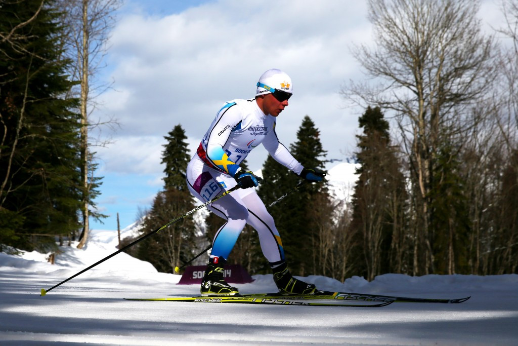 Zebastian Modin of Sweden, who sealed bronze at Sochi 2014, continued his strong run of form as he took the men’s visually impaired honours ©Getty Images