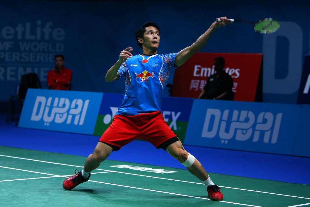 Tian Houwei is now the only unbeaten player in the men's singles after beating Jan O Jorgensen ©Getty Images