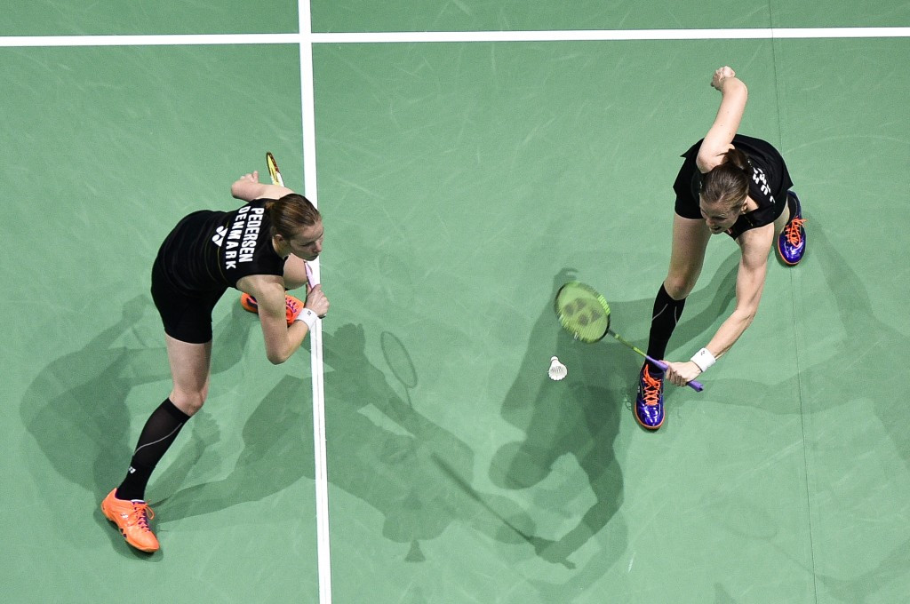 Denmark's Joachim Fischer Nielsen and Christinna Pedersen won a tight women's doubles match to edge through ©Getty Images