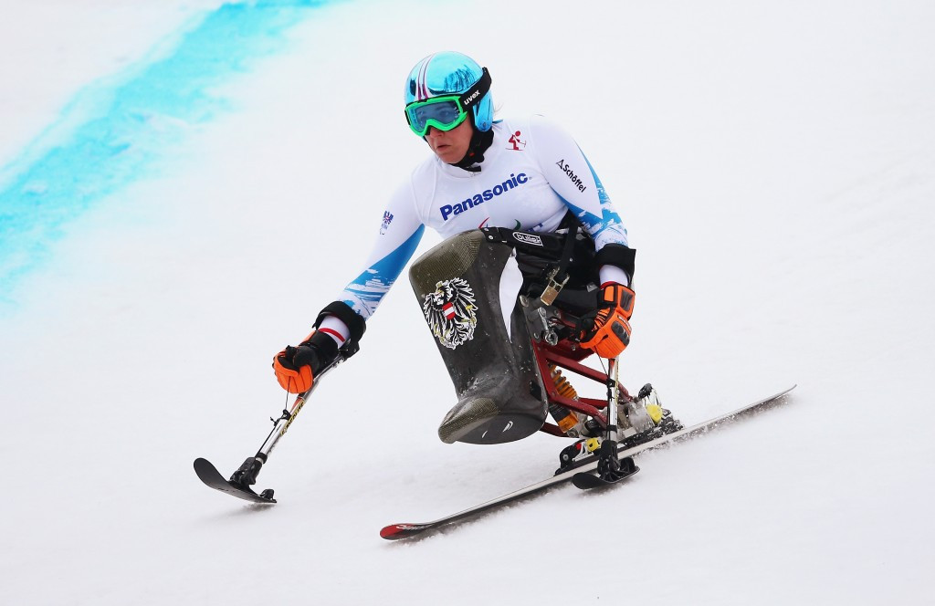 Austria's Claudia Loesch tasted victory in the women's sitting giant slalom event at the IPC Para-Alpine Skiing World Cup in Kuhtai ©Getty Images