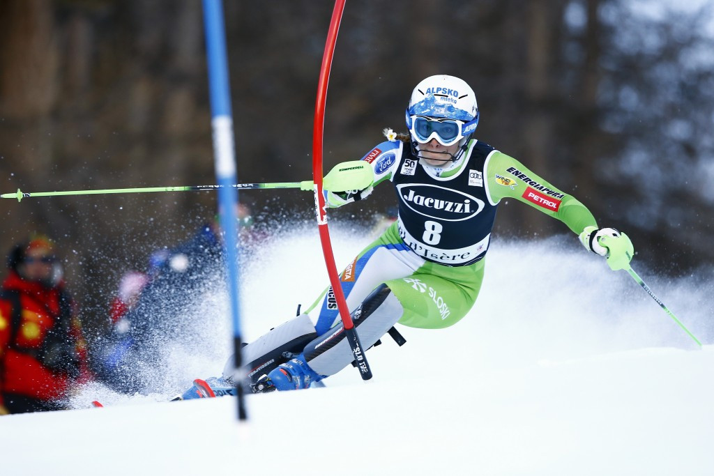 Slovenia's Ilka Stuhec won the women's Alpine combined event in Val d'Isere ©Getty Images
