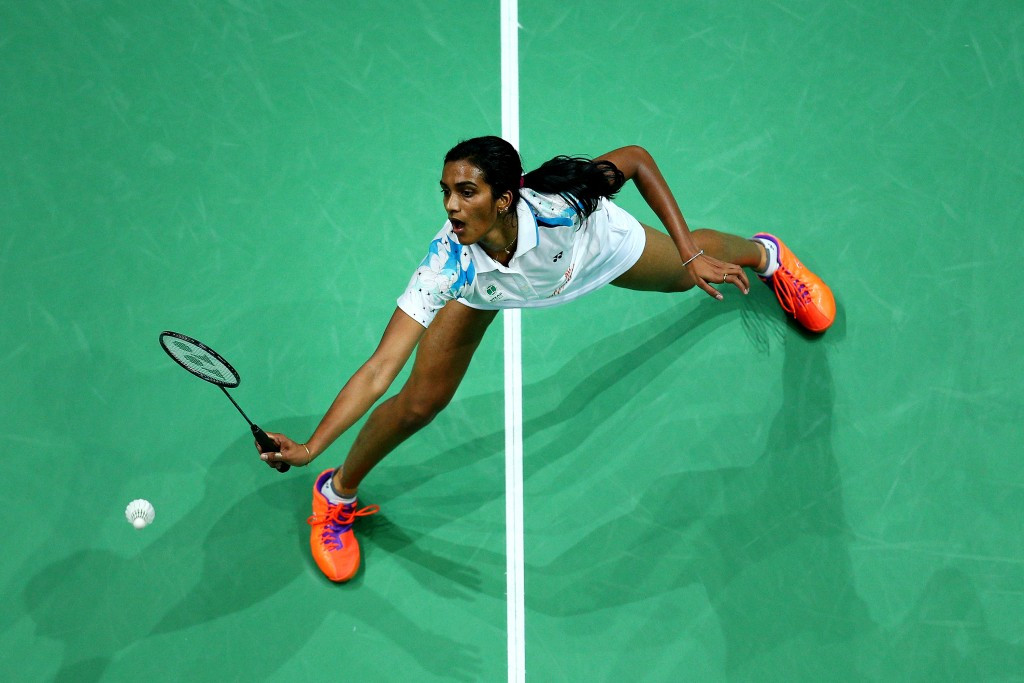 Pusarla Sindhu earned her place in the women's singles semi-finals ©Getty Images