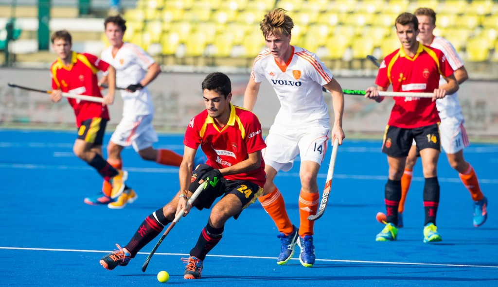 Spain edged The Netherlands 2-1 to secure a spot in the fifth-place play-off ©FIH