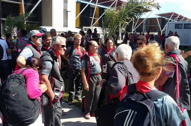 New Caledonia were one of the many teams to arrive in Port Moresby today