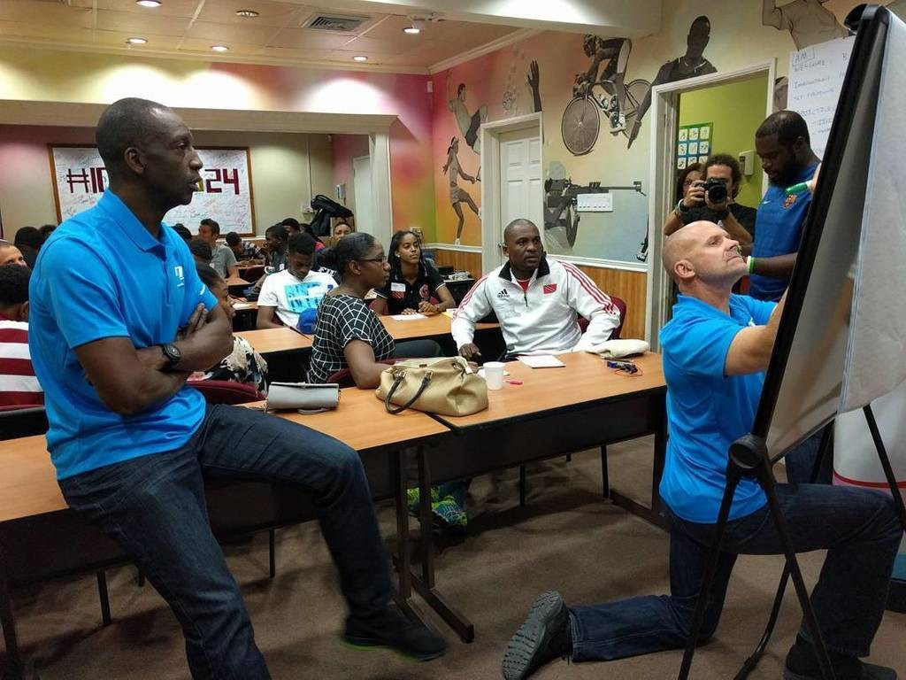 Michael Johnson encourages Trinidad and Tobago athletes at high performance workshop