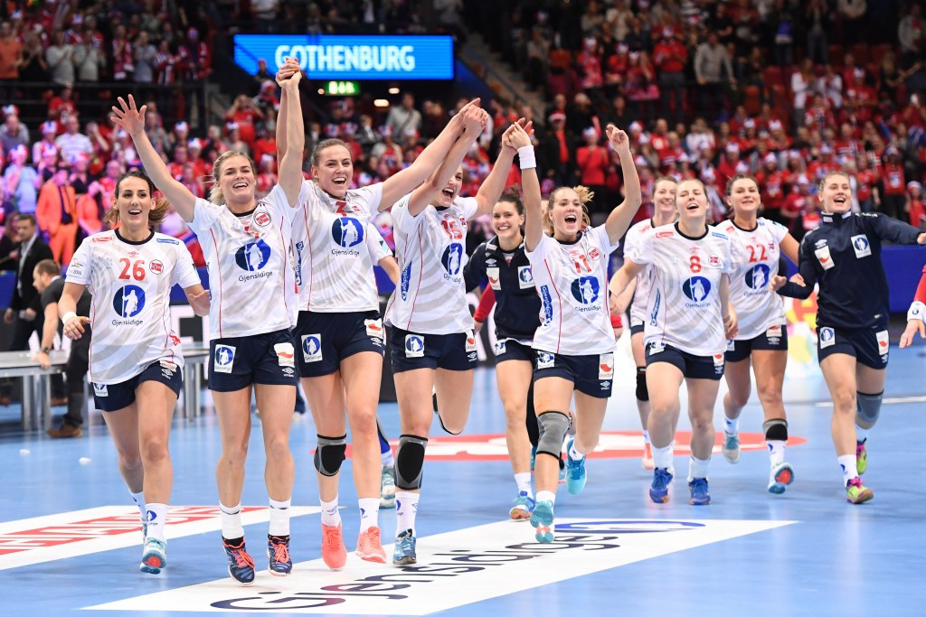 Norway celebrate their superb final victory over The Netherlands ©Getty Images