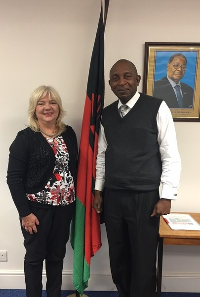  Charmaine Hooper visited the Malawi High Commission ©IWAS 