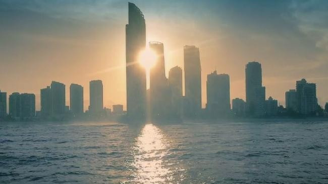 The commercial opens with a picture of the Gold Coast skyline ©Gold Coast 2018