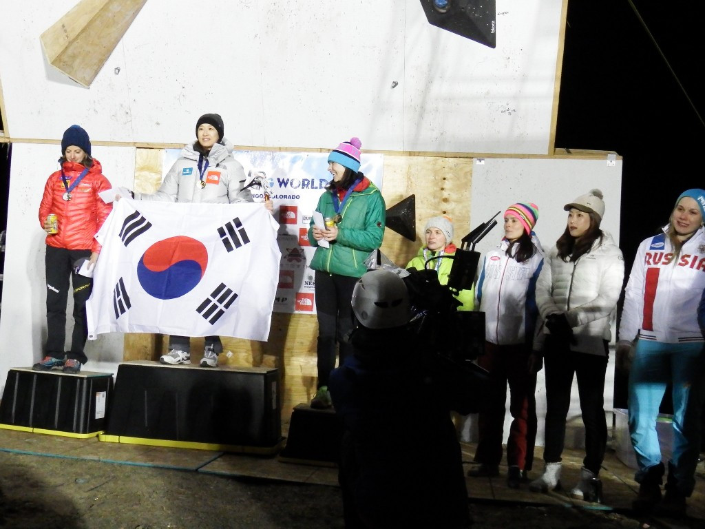 South Korea's Woonseon Shin won the women's competition ©UIAA