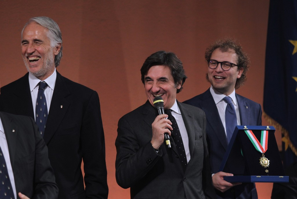 Giovanni Malago (left) was speaking at CONI's Collari d'Oro Awards at Foro Italico ©Getty Images