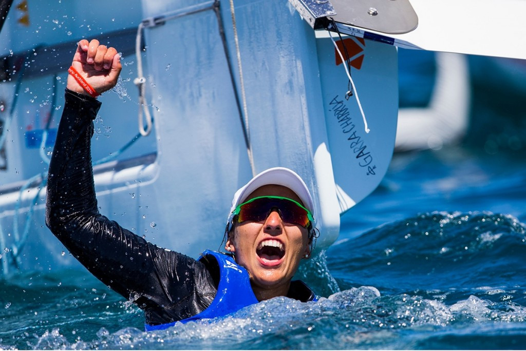 Uruguay’s Rio 2016 flagbearer Dolores Moreira Fraschini claimed the girls’ laser radial title at the Youth World Sailing Championships after finishing fifth in the last race on the final day of action in Auckland ©Pedro Martinez/Sailing Energy/World Saili