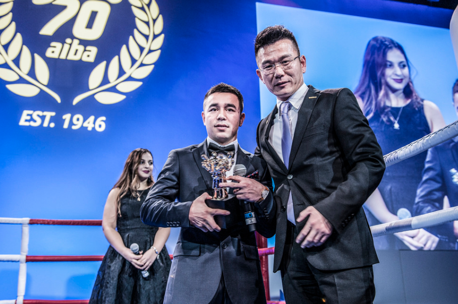 Uzbekistan's Hasanboy Dusmatov was voted the AIBA male boxer of the year after winning the Olympic light flyweight gold medal at Rio 2016 ©AIBA