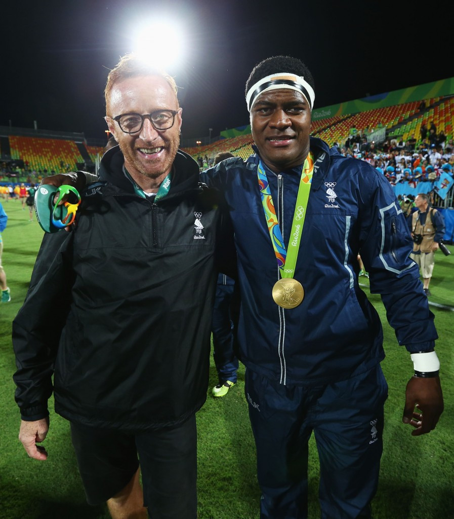 Former coach Ben Ryan (left) has Fiji's Olympic gold medal-winning rugby sevens team should split from the Fiji Rugby Union in a bid to ensure they are properly managed ©Getty Images