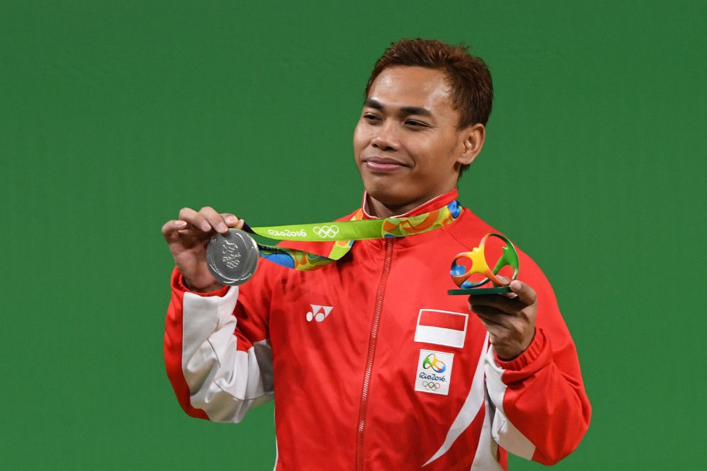Indonesia's Eko Yuli Irawan won silver in the men's 62kg category at the Rio 2016 Olympic Games ©Getty Images