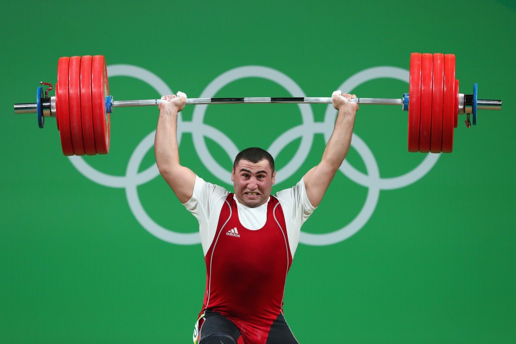 Weightlifter Simon Martirosyan, silver medallist in the men's 105kg category at Rio 2016, finished third in the Armenian athlete of the year rankings ©Getty Images