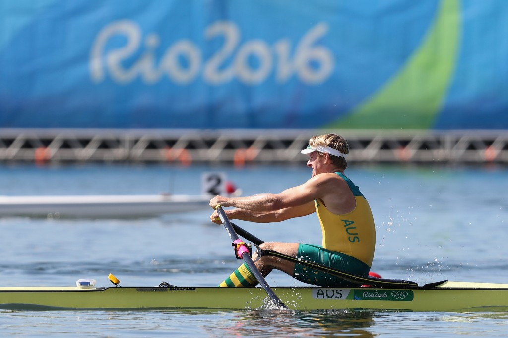 Andrew Randell coached Australia's Rhys Grant, pictured, to qualification for the men's single sculls competition at the Rio 2016 Olympic Games ©Getty Images