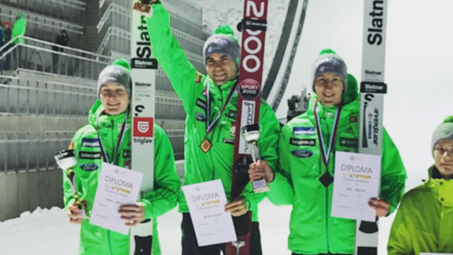 Jernej Damjan upset the odds to beat FIS Ski Jumping World Cup leader Domen Prevc to the Slovenian national championships men’s title on the large hill in Planica ©Instagram/jernejdamjan