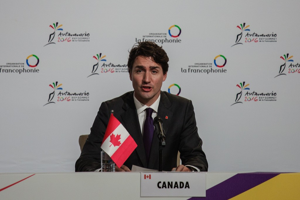 Justin Trudeau has showed cautious optimism when talking about a possible Calgary Olympic bid ©Getty Images