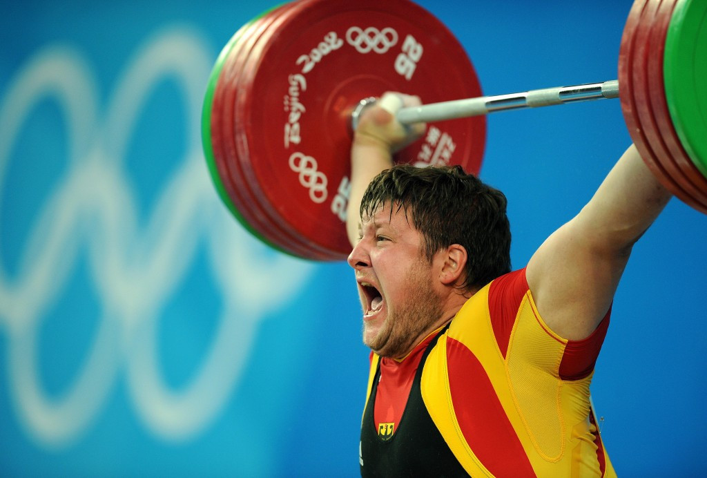 Matthias Steiner is Germany's most recent Olympic medal-winning weightlifter having claimed men's over 105kg gold at Beijing 2008 ©Getty Images