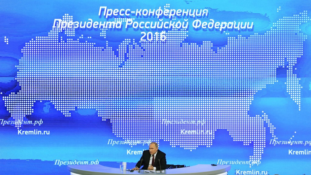 Vladimir Putin had denied any sort of culpability or state sponsored programme in his annual press conference last week ©Getty Images