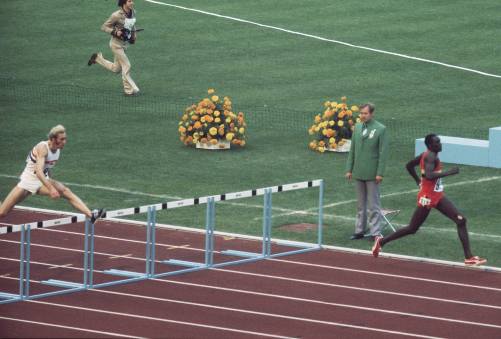 Uganda's John Akii-Bua on his way to the Olympic gold medal at Munich in 1972 ©Getty Images