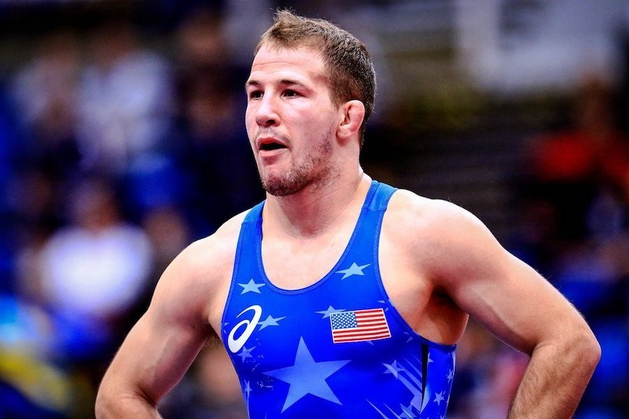 The United States’ Logan Stieber needed a pair of last-second victories at last month’s World Championships for non-Olympic weights in Budapest to go from unranked to number one at 61kg ©UWW