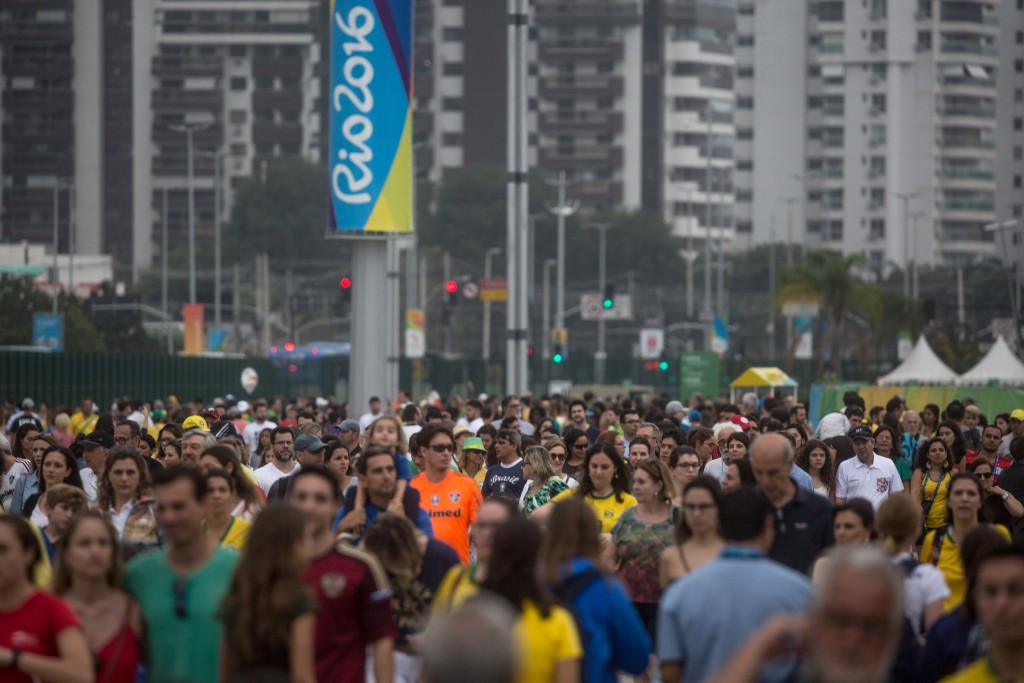 Crowds pictured in the Olympic Park during the Rio 2016 Olympic Games ©Getty Images