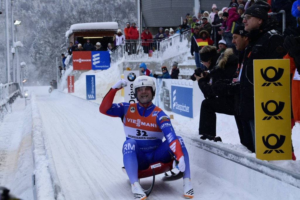 Russia’s Semen Pavlichenko claimed his second FIL European Championship title after triumphing at the World Cup leg in Königssee in Germany ©FIL/Facebook