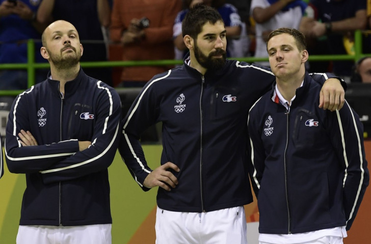 France's star performer Nikola Karabatic reflects with his colleagues after defeat by Denmark in the Rio 2016 final. Karabatic, and France, continue to have concerns over rule changes as they prepare to defend their world title on home soil this week ©Getty Images