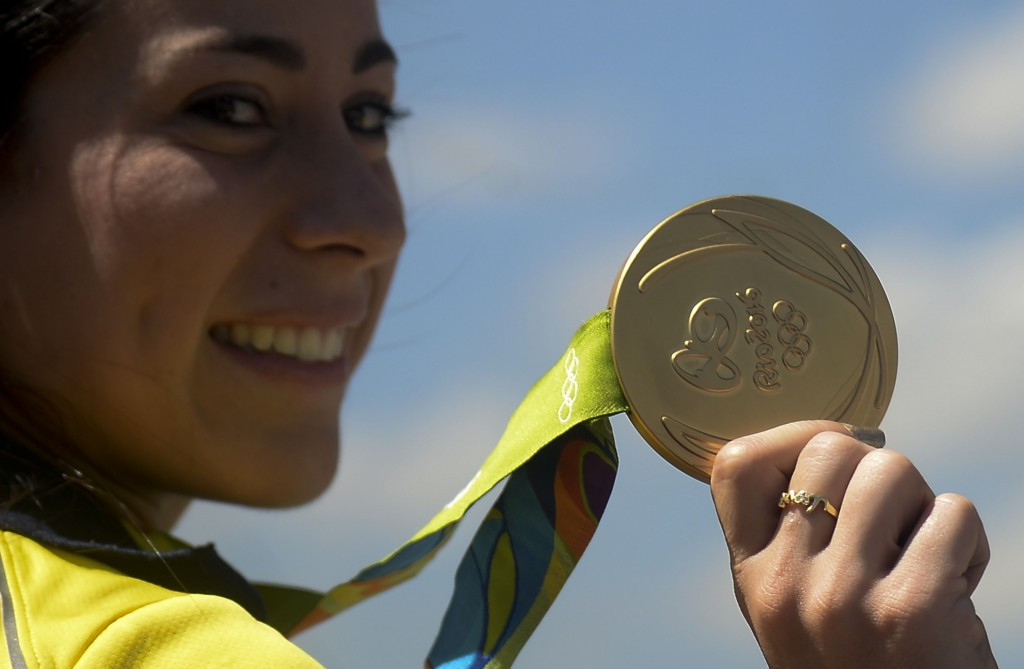 Mariana Pajón was second behind the triple jumper ©Getty Images