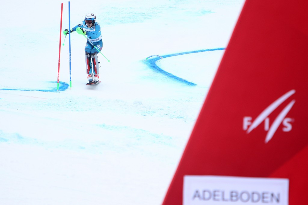 Henrik Kristoffersen was quickest in both runs of the men's slalom event in Adelboden ©Getty Images